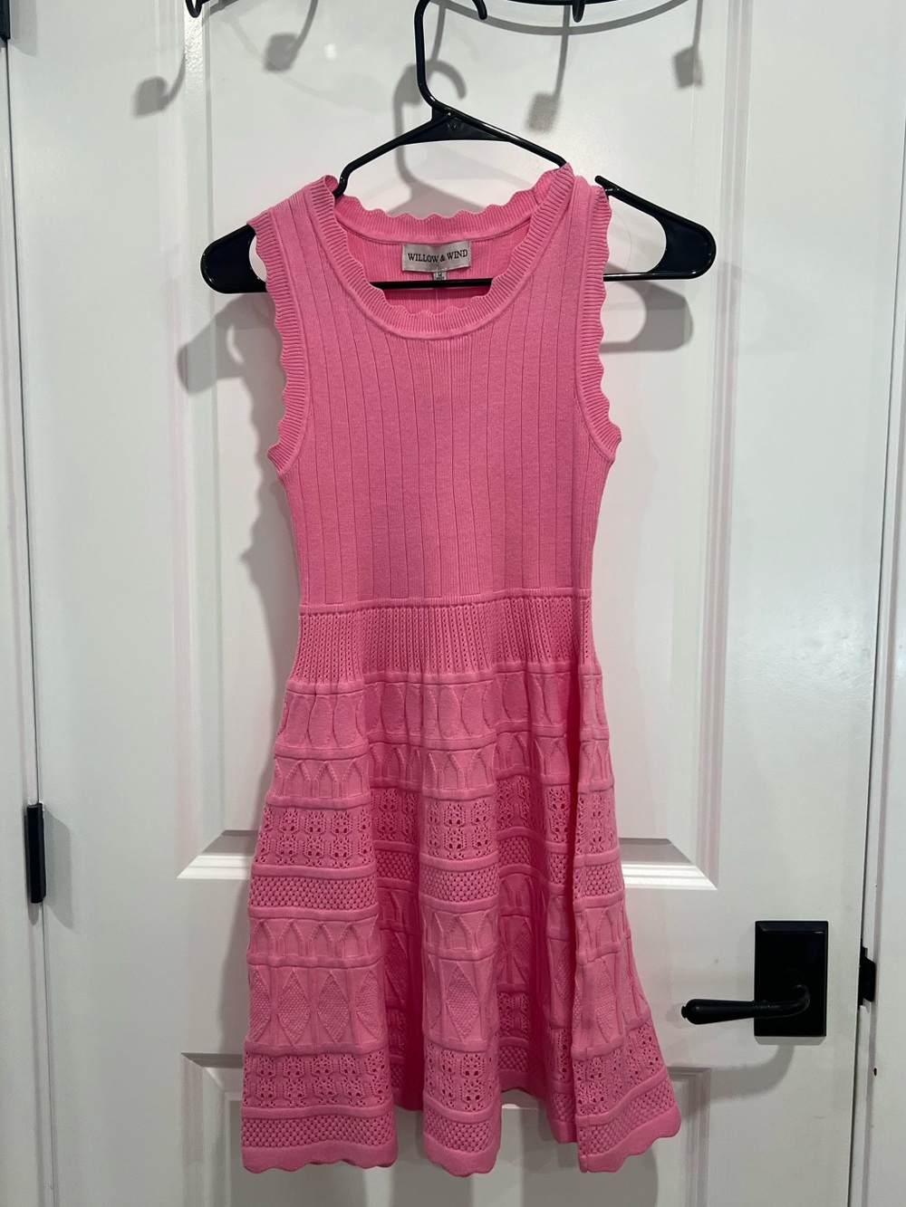 Pink Knit Sleeveless Fit-and-Flare Dress